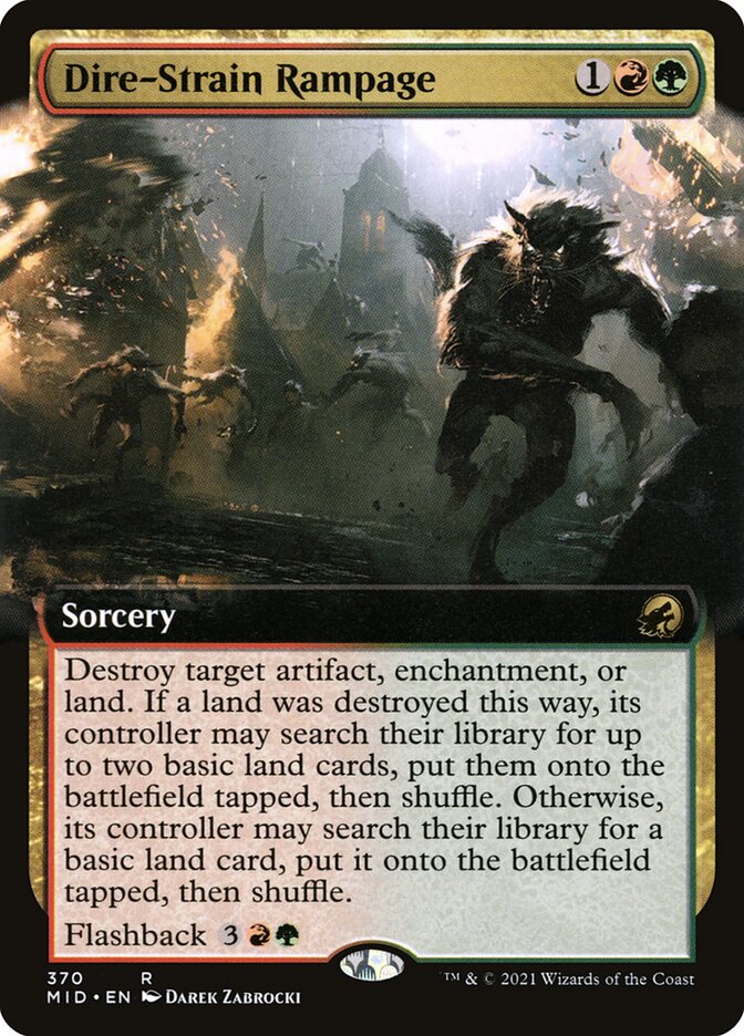 Dire-Strain Rampage, Innistrad: midnight hunt Card Art