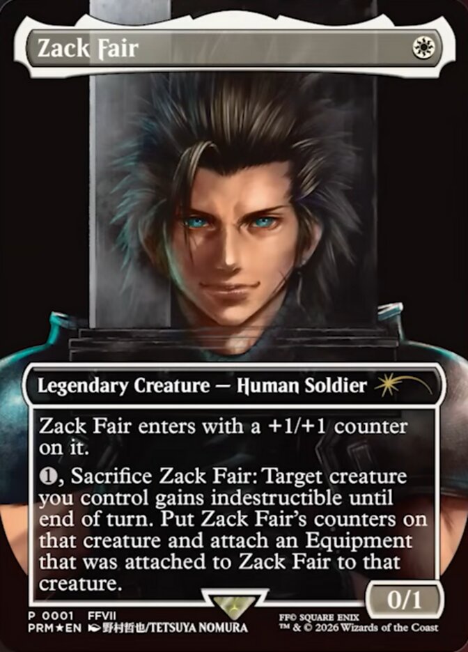 Zack Fair, Media And Collaboration Promos Card Art