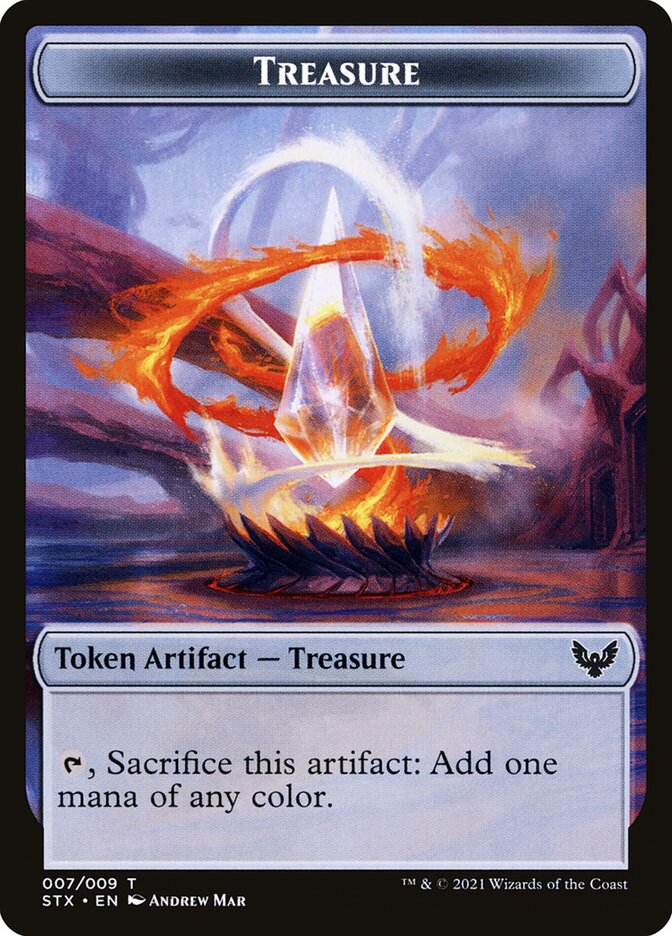 Treasure, Strixhaven: school of mages tokens Card Art