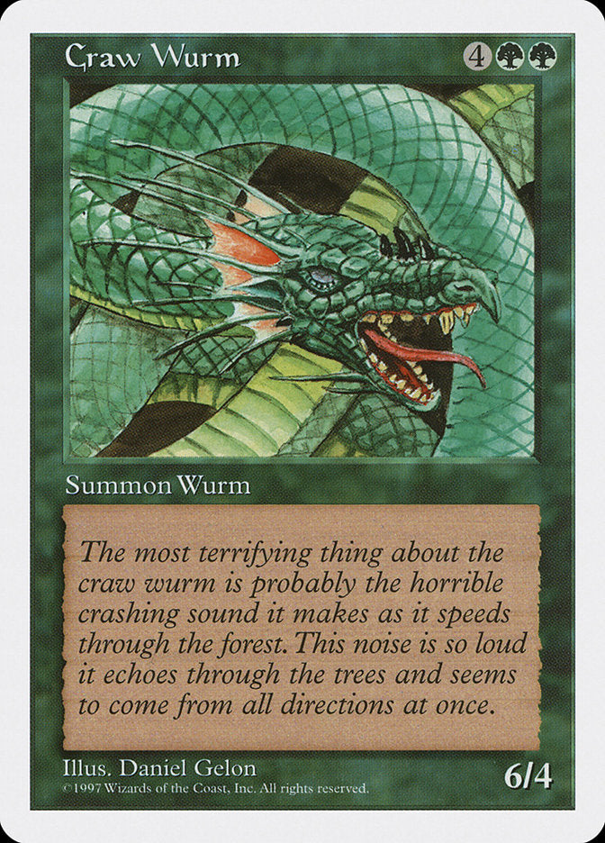 Craw Wurm, Fifth edition Card Art