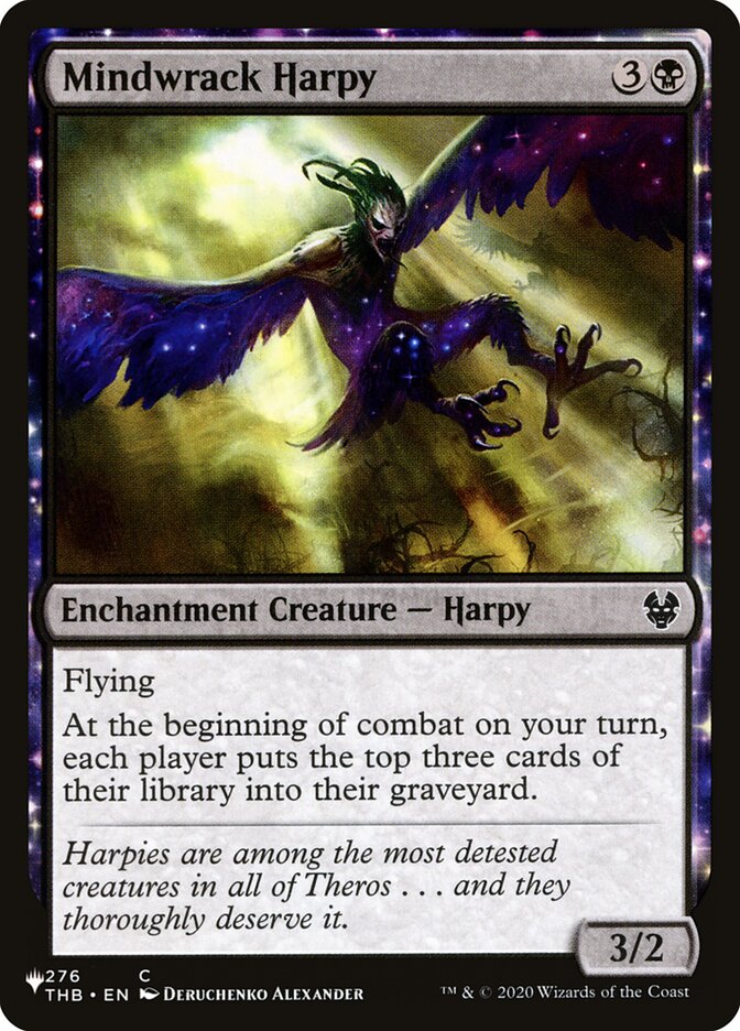 Mindwrack Harpy, The List Card Art