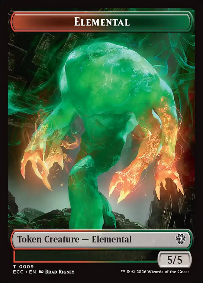 Elemental, Lorwyn Eclipsed Commander Tokens Card Art