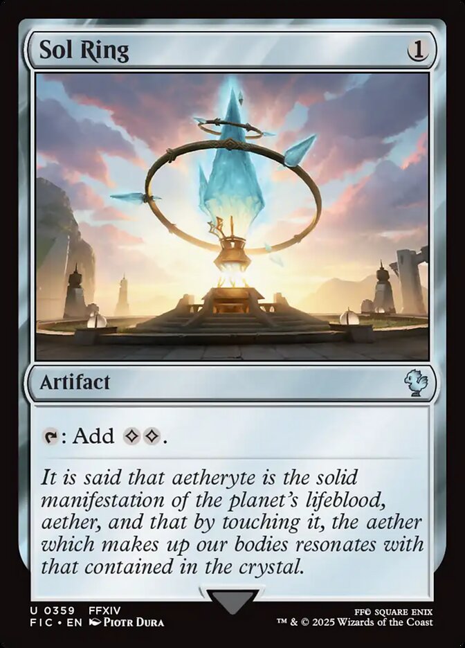 Sol Ring, Final fantasy commander Card Art