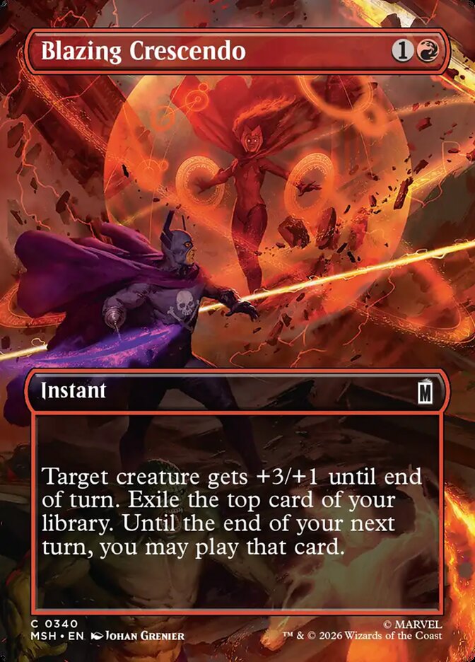 Blazing Crescendo, Marvel Super Heroes Card Art