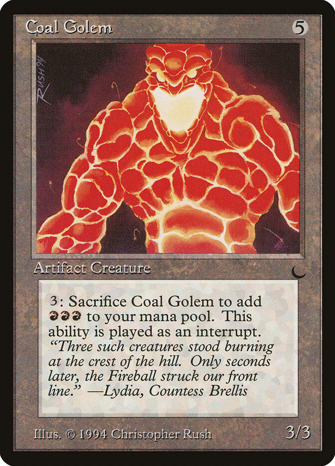 Coal Golem, The Dark Card Art