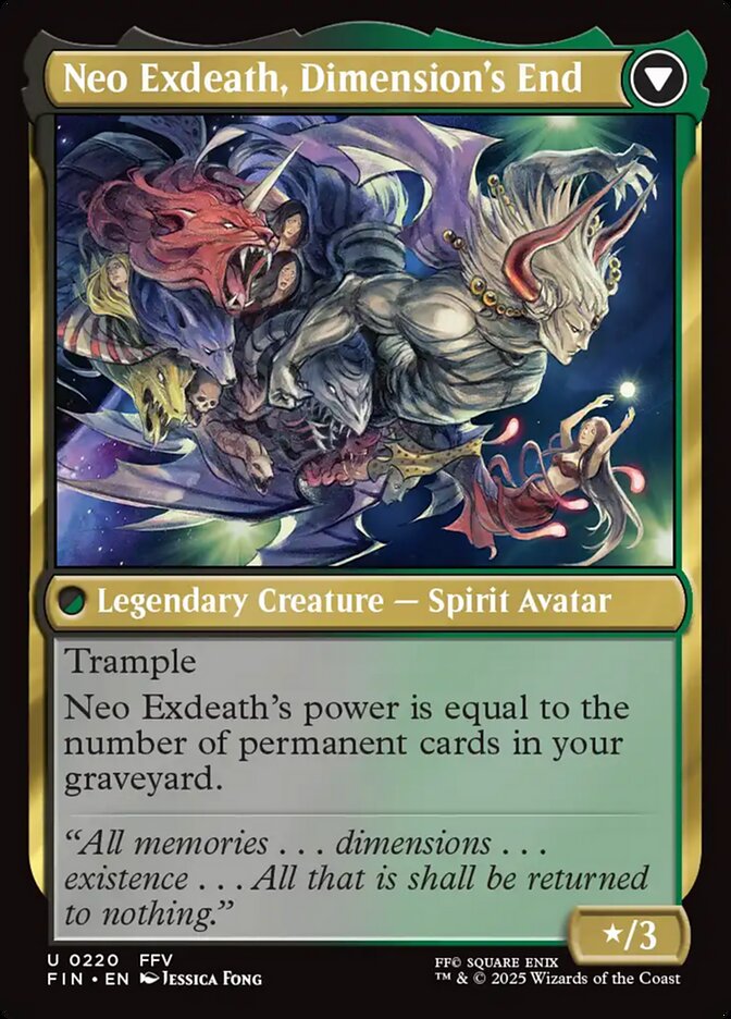 Exdeath, Void Warlock // Neo Exdeath, Dimension's End, Final fantasy Card Art