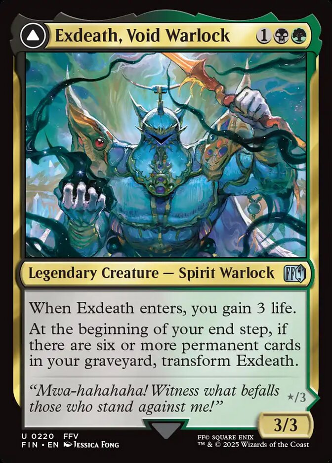 Exdeath, Void Warlock // Neo Exdeath, Dimension's End, Final fantasy Card Art