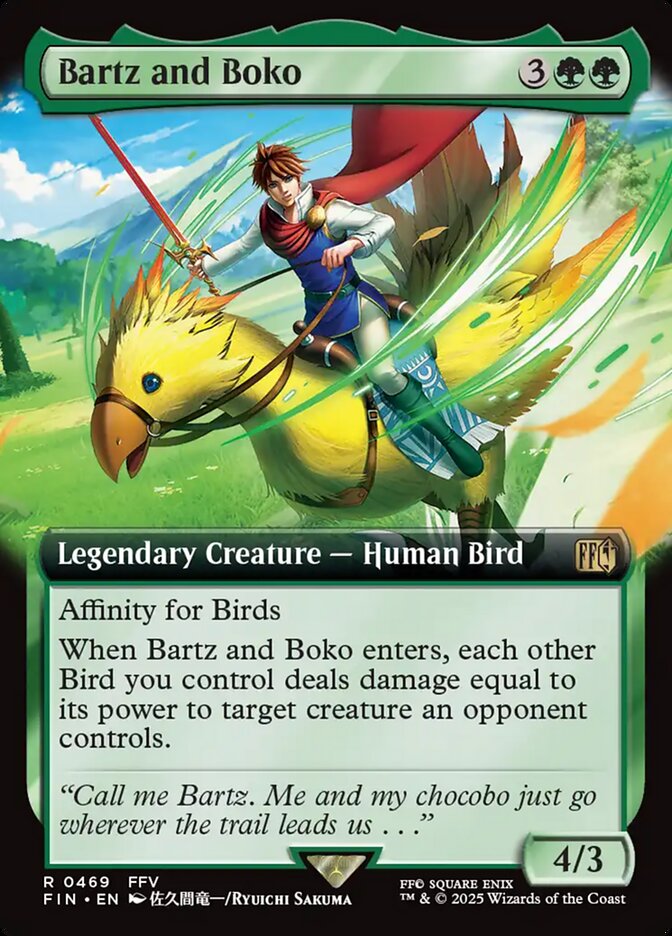 Bartz and Boko, Final Fantasy Card Art