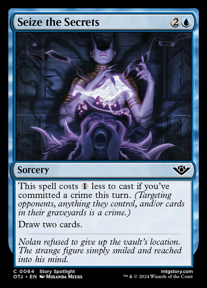 Seize the Secrets, Outlaws of thunder junction Card Art