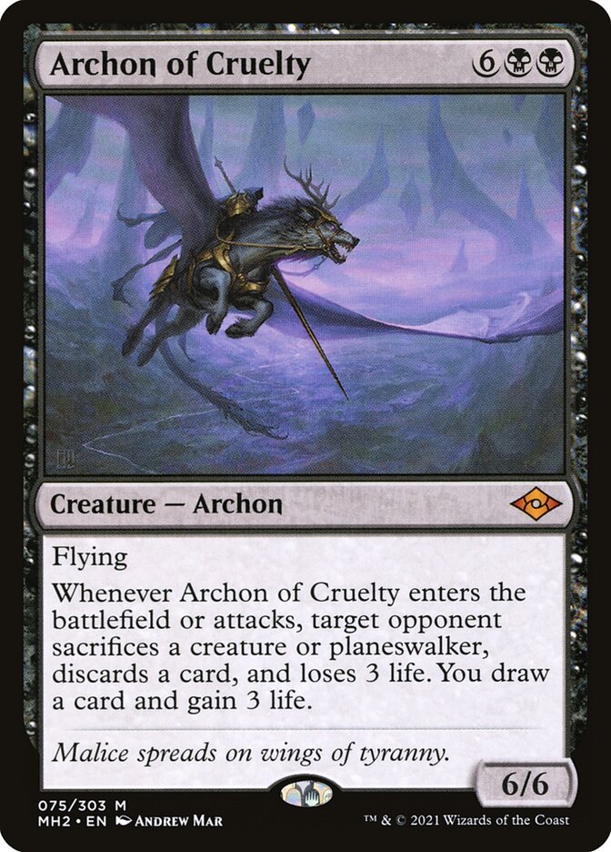 Archon of Cruelty, Modern horizons 2 Card Art