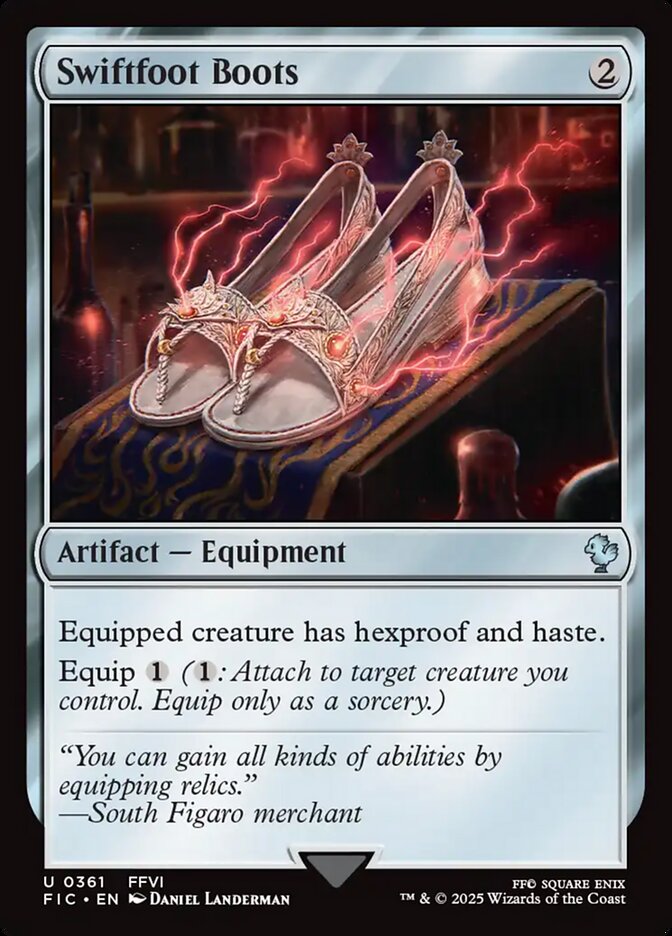 Swiftfoot Boots, Final fantasy commander Card Art