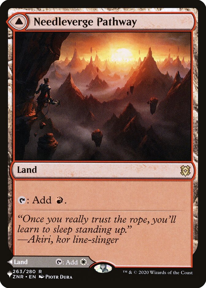 Needleverge Pathway // Pillarverge Pathway, The List Card Art