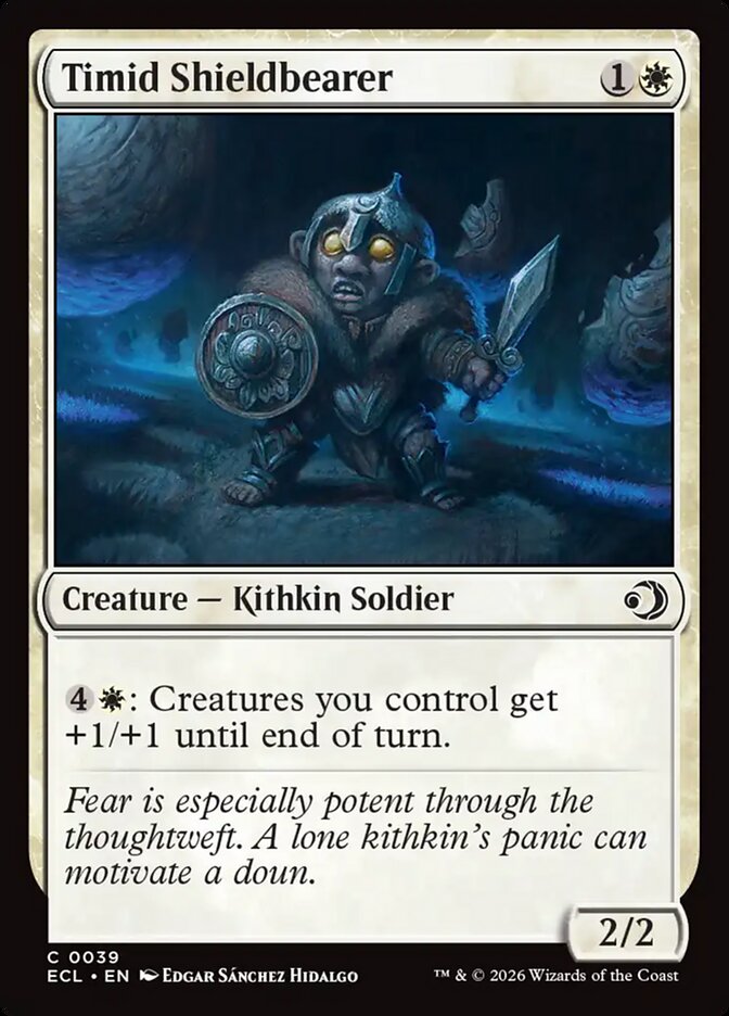 Timid Shieldbearer, Lorwyn Eclipsed Card Art