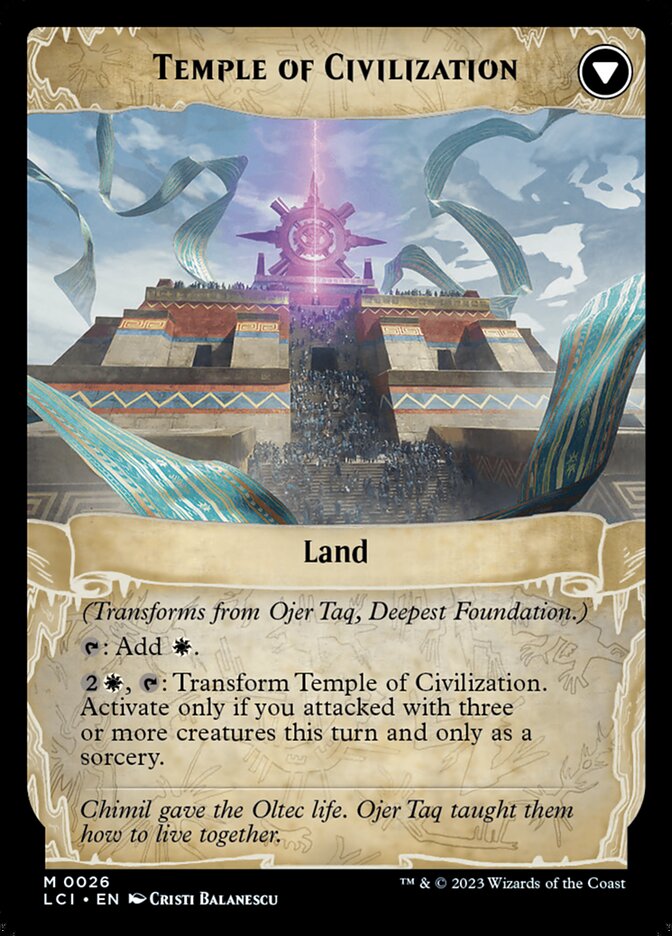 Ojer Taq, Deepest Foundation // Temple of Civilization, The lost caverns of ixalan Card Art