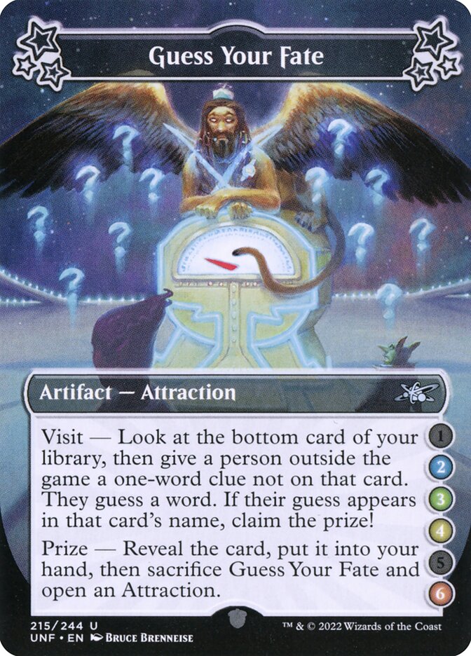 Guess Your Fate, Unfinity Card Art