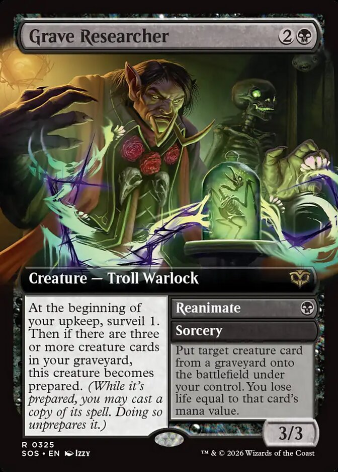 Grave Researcher // Reanimate, Secrets Of Strixhaven Card Art