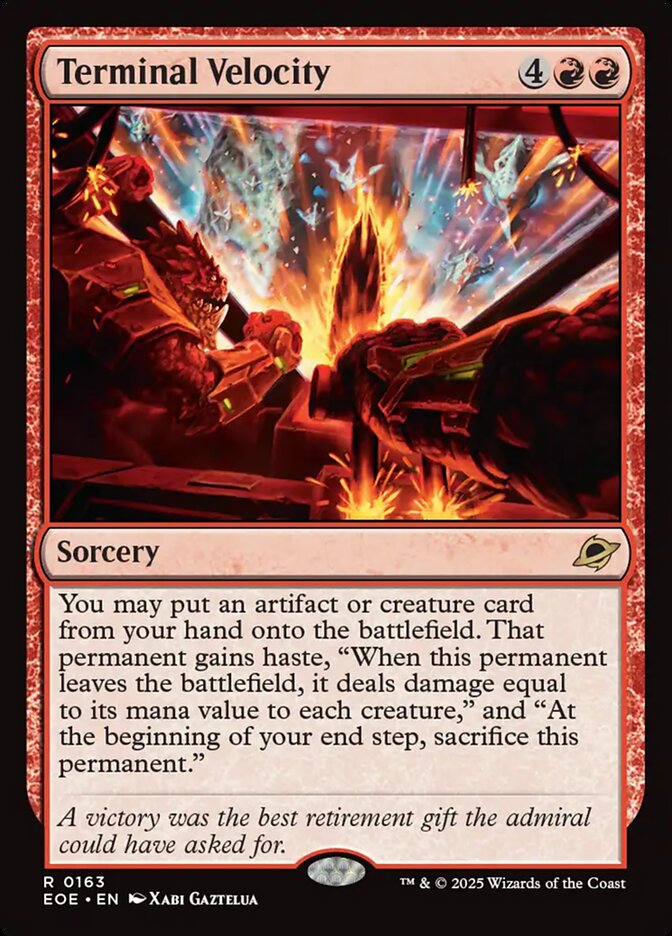 Terminal Velocity, Edge of eternities Card Art
