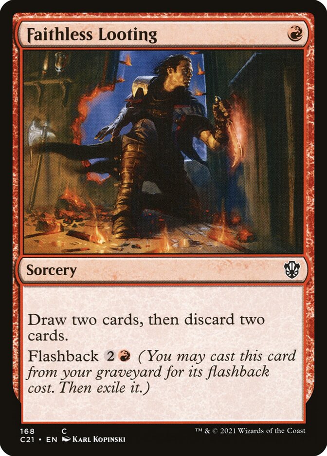 Faithless Looting, Commander 2021 Card Art
