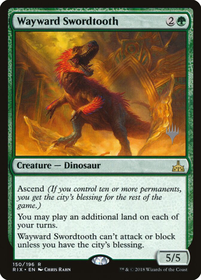 Wayward Swordtooth, Rivals Of Ixalan Promos Card Art