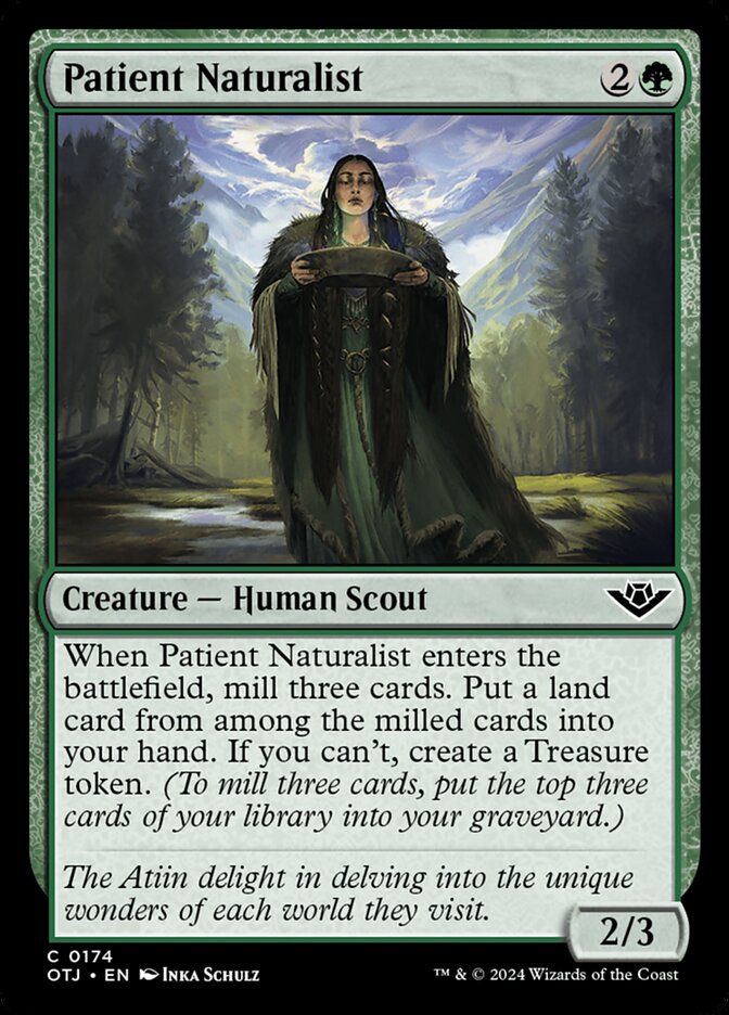 Patient Naturalist, Outlaws of thunder junction Card Art