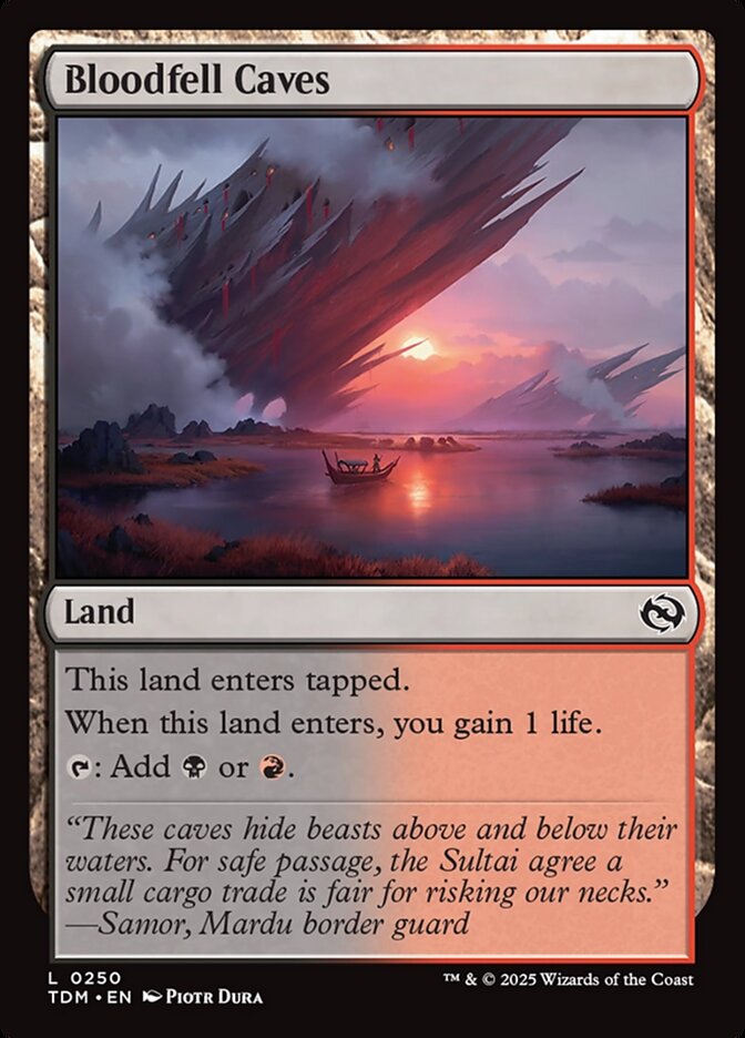 Bloodfell Caves, Tarkir: Dragonstorm Card Art