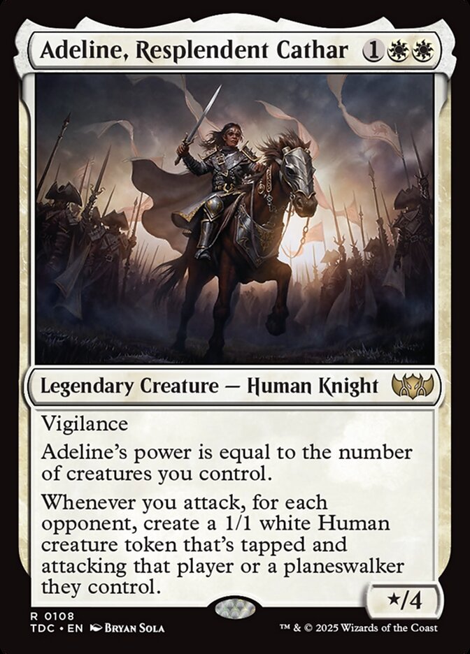 Adeline, Resplendent Cathar, Tarkir: Dragonstorm Commander Card Art