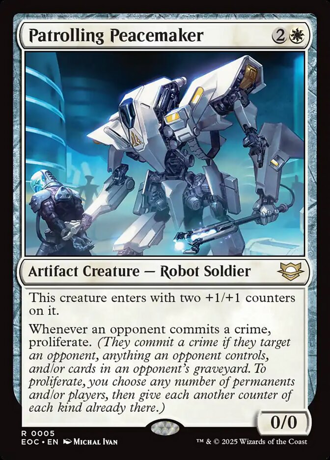 Patrolling Peacemaker, Edge Of Eternities Commander Card Art