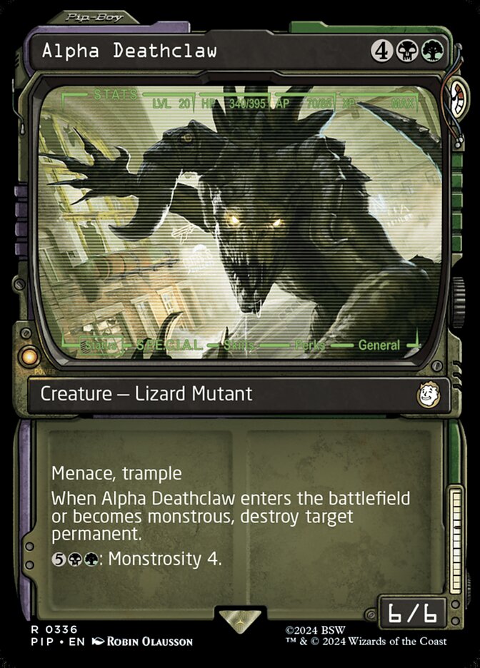 Alpha Deathclaw, Fallout Card Art