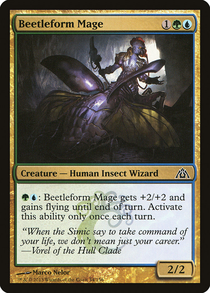 Beetleform Mage, Dragon'S Maze Card Art