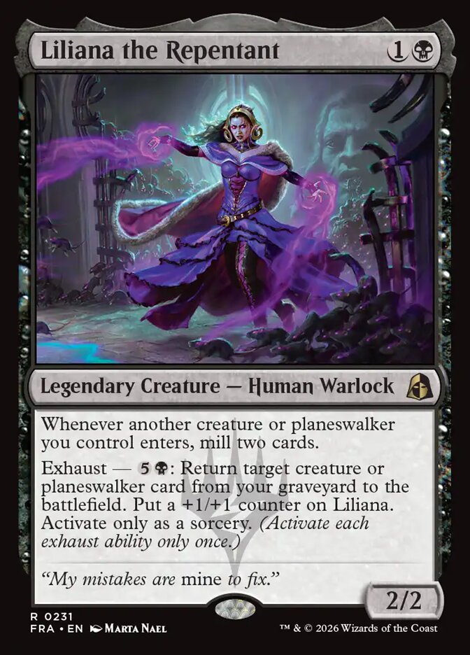 Liliana the Repentant, Reality Fracture Card Art
