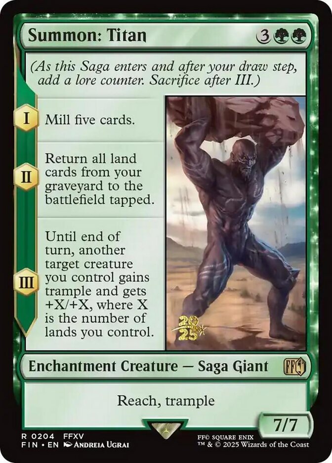 Summon: Titan, Final Fantasy Promos Card Art