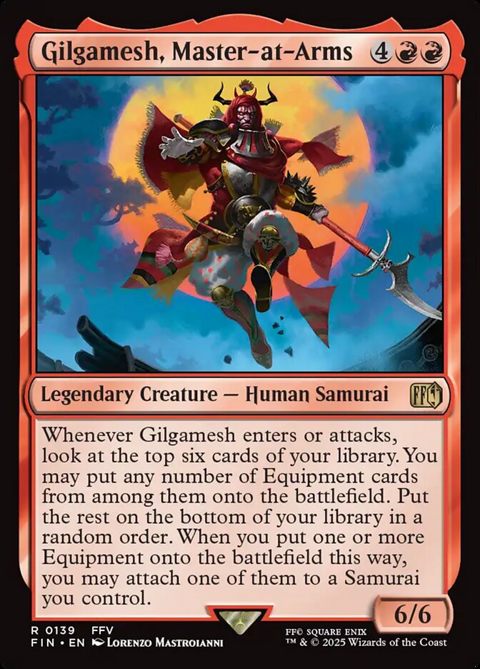 Gilgamesh, Master-at-Arms, Final fantasy Card Art