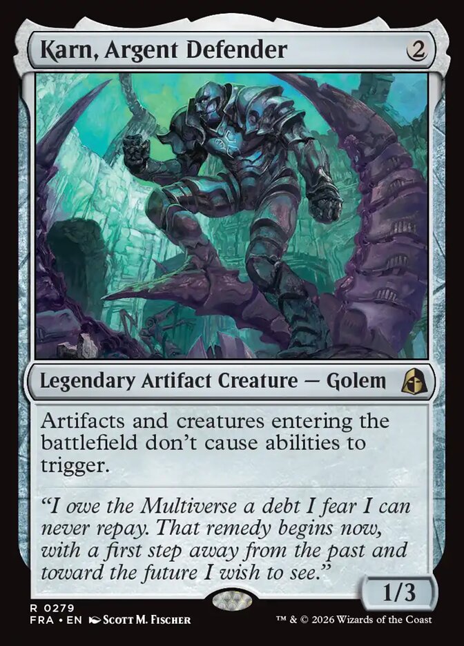 Karn, Argent Defender, Reality Fracture Card Art