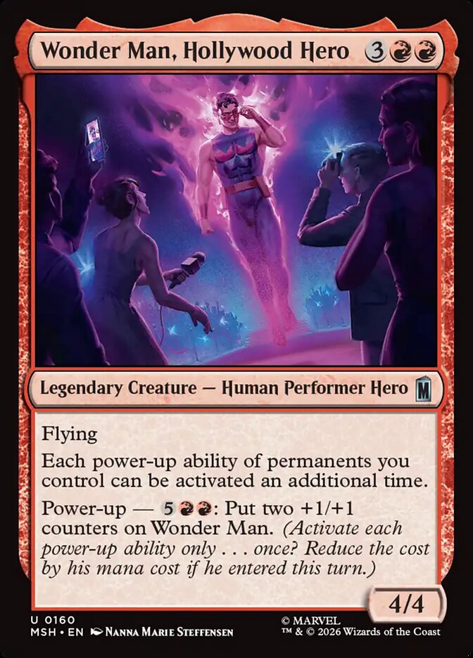 Wonder Man, Hollywood Hero, Marvel Super Heroes Card Art