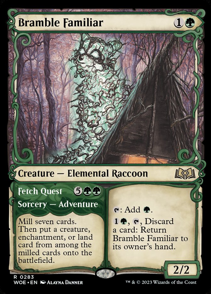 Bramble Familiar // Fetch Quest, Wilds of eldraine Card Art