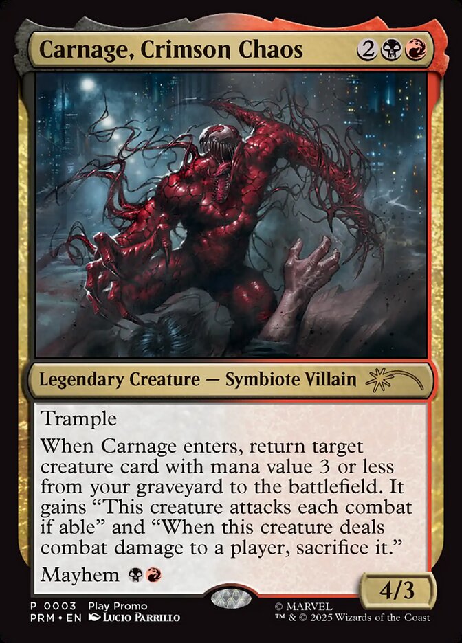 Carnage, Crimson Chaos, Wizards Play Network 2025 Card Art