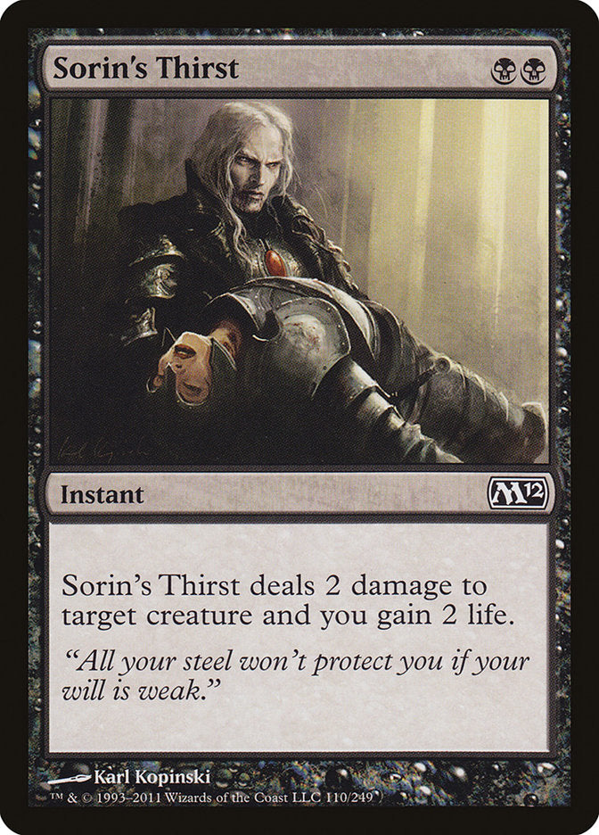 Sorin's Thirst, Magic 2012 Card Art