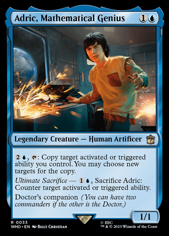 Adric, Mathematical Genius, Doctor Who Card Art
