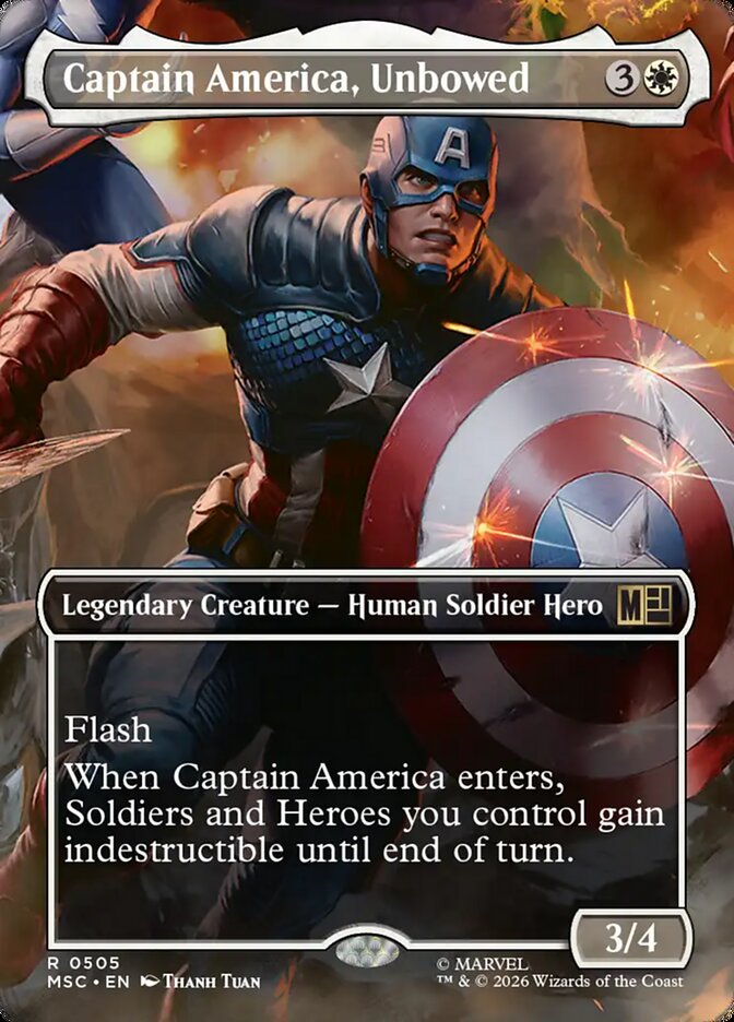 Captain America, Unbowed, Marvel Super Heroes Commander Card Art