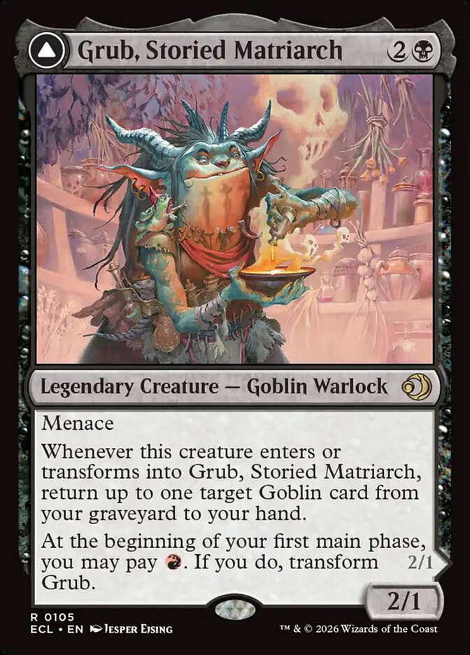 Grub, Storied Matriarch // Grub, Notorious Auntie, Lorwyn Eclipsed Card Art