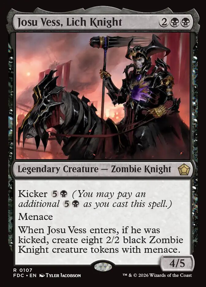 Josu Vess, Lich Knight, Foundations Commander Card Art