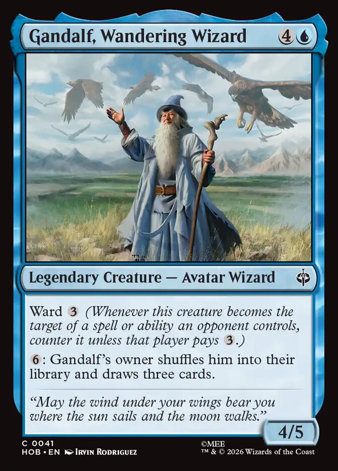 Gandalf, Wandering Wizard, The Hobbit Card Art