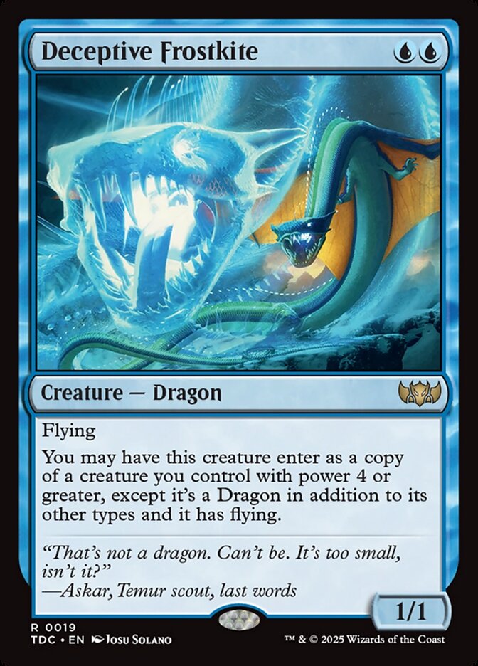 Deceptive Frostkite, Tarkir: dragonstorm commander Card Art
