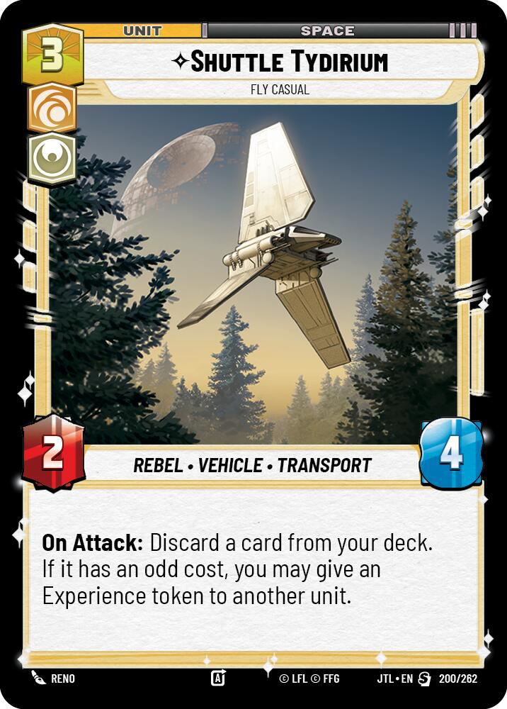 Shuttle Tydirium, Fly Casual, Jump to Lightspeed Card Art