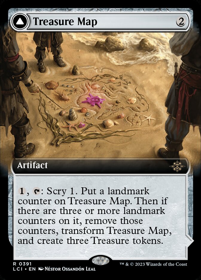 Treasure Map // Treasure Cove, The lost caverns of ixalan Card Art