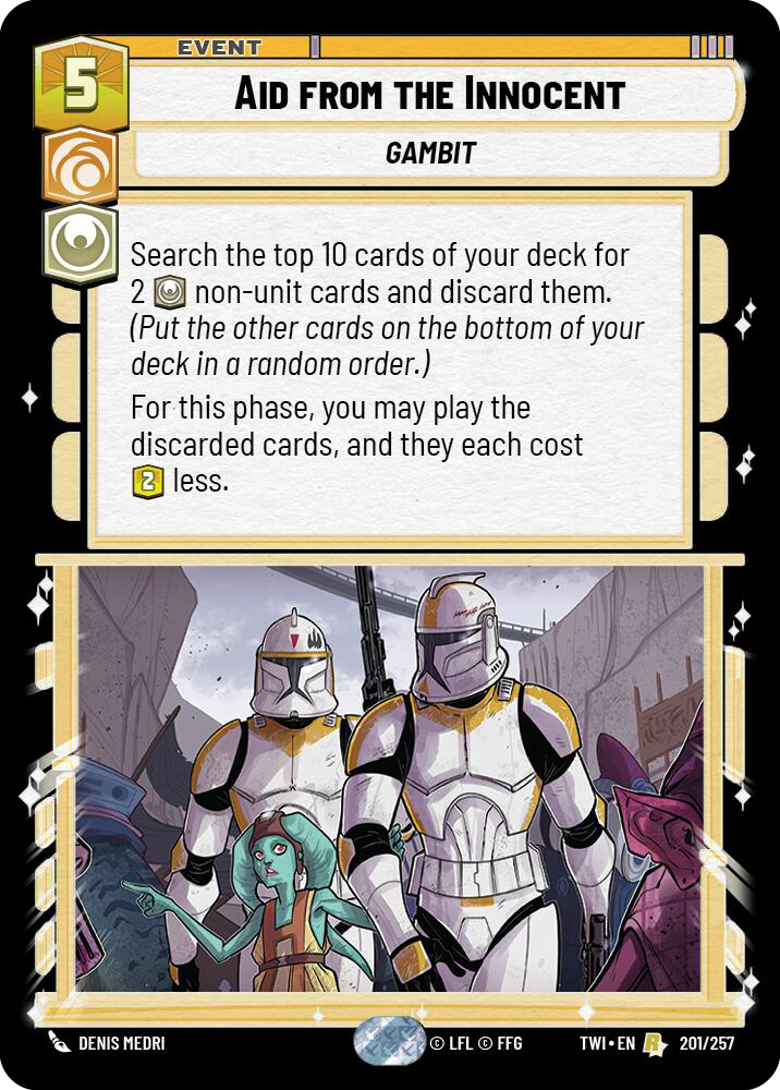 Aid from the Innocent, Twilight of the Republic Card Art
