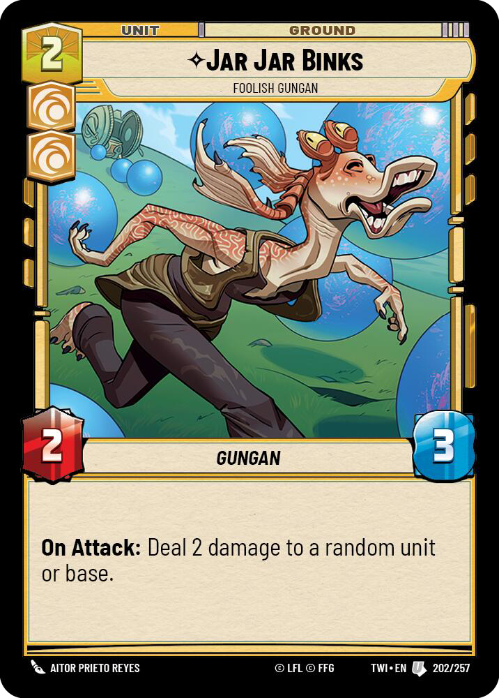 Jar Jar Binks, Foolish Gungan, Twilight of the Republic Card Art