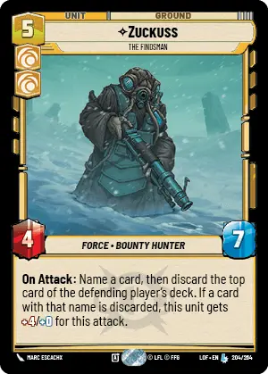 Zuckuss, The Findsman, Legends of the Force Card Art