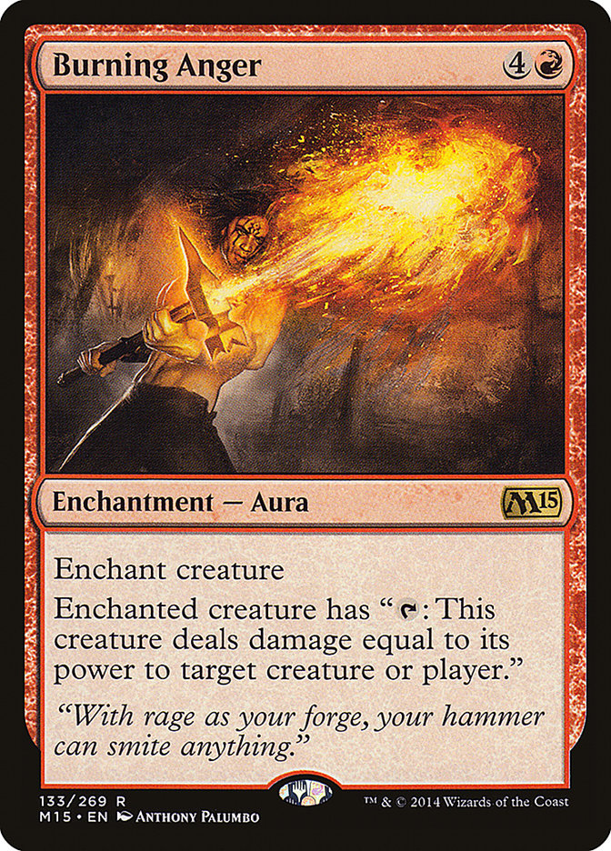 Burning Anger, Magic 2015 Card Art
