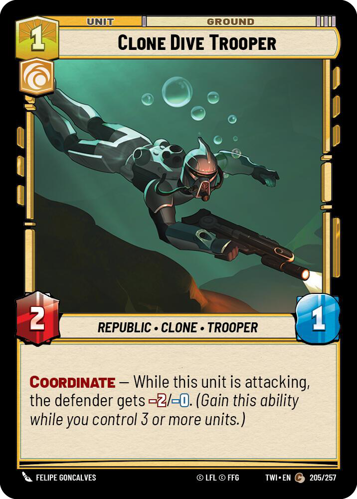 Clone Dive Trooper, Twilight of the Republic Card Art